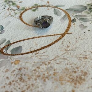Antique/Vintage Style Sterling Silver Ring Size 7